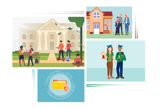 FERPA Eligible & Non-Eligible Students in front of institutions