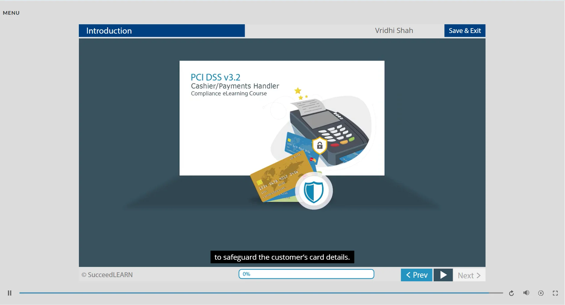 PCI DSS Cashier and Payment Handler training screenshot 2