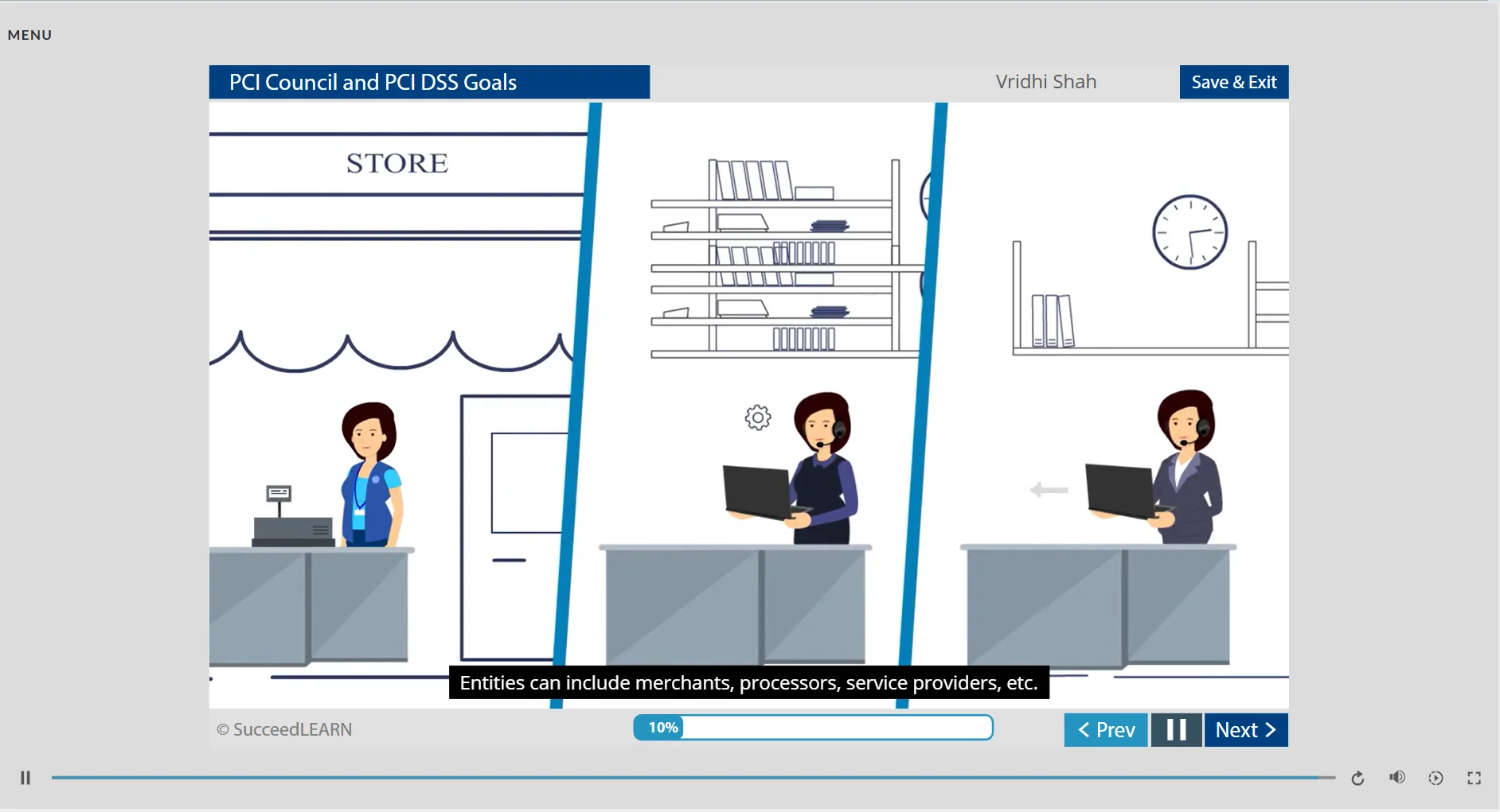 PCI DSS Cashier and Payment Handler training screenshot 3
