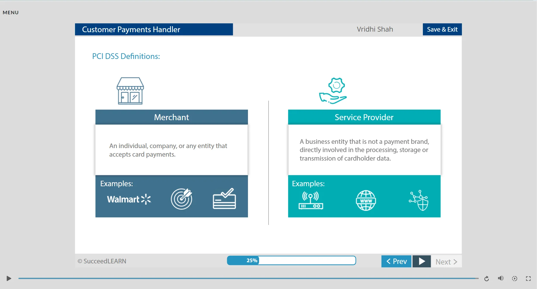 PCI DSS Cashier and Payment Handler training screenshot 4