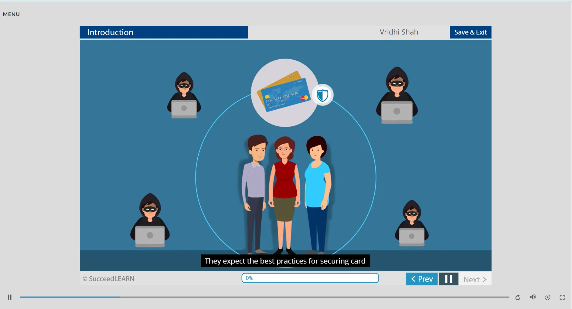 PCI DSS Cashier and Payment Handler training screenshot 1