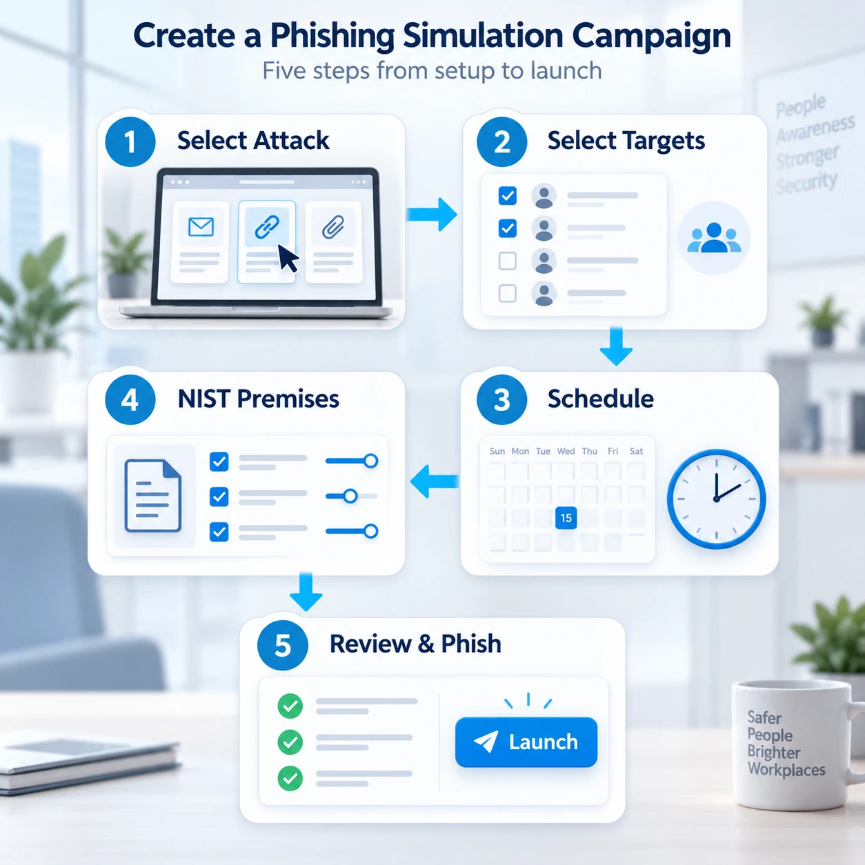 Create a phishing simulation campaign in five steps