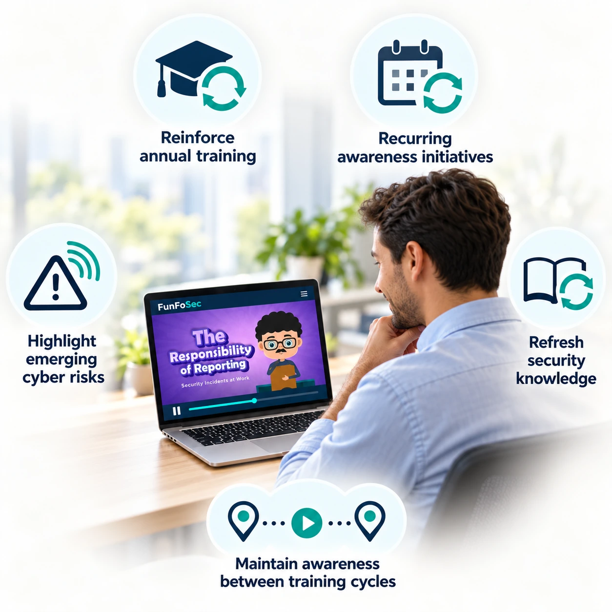 Security awareness without learning fatigue