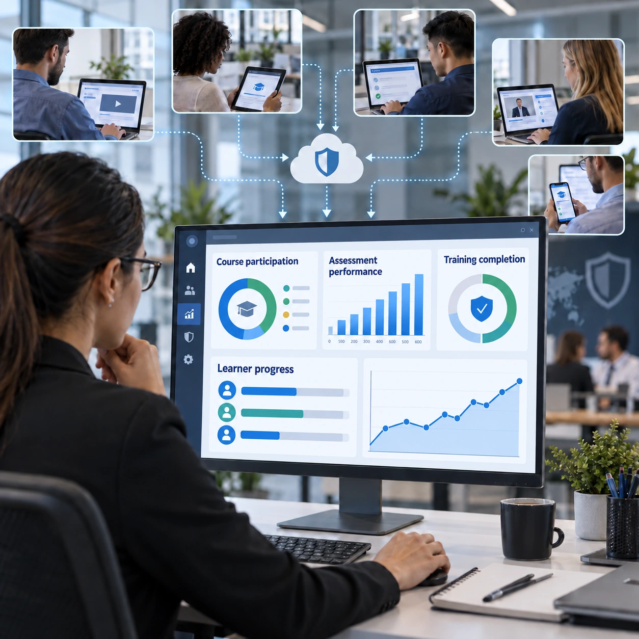 Visibility into learning progress and training analytics