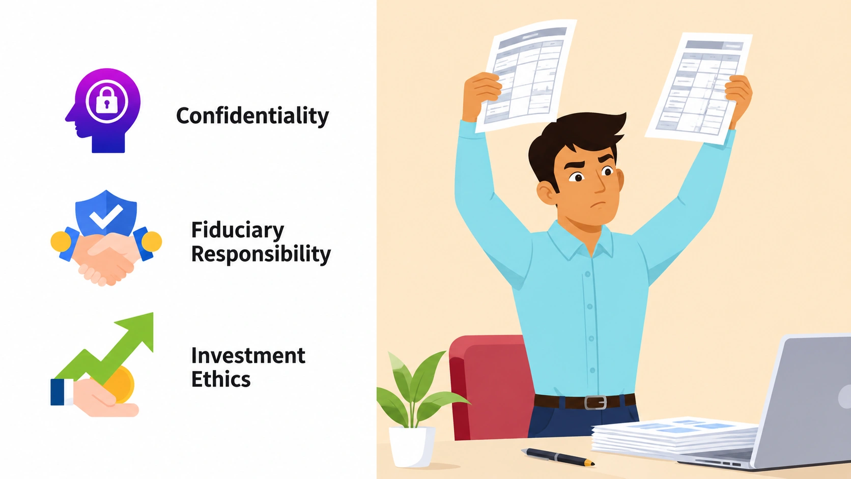 Confidentiality, fiduciary responsibility and investment ethics in whistleblowing training