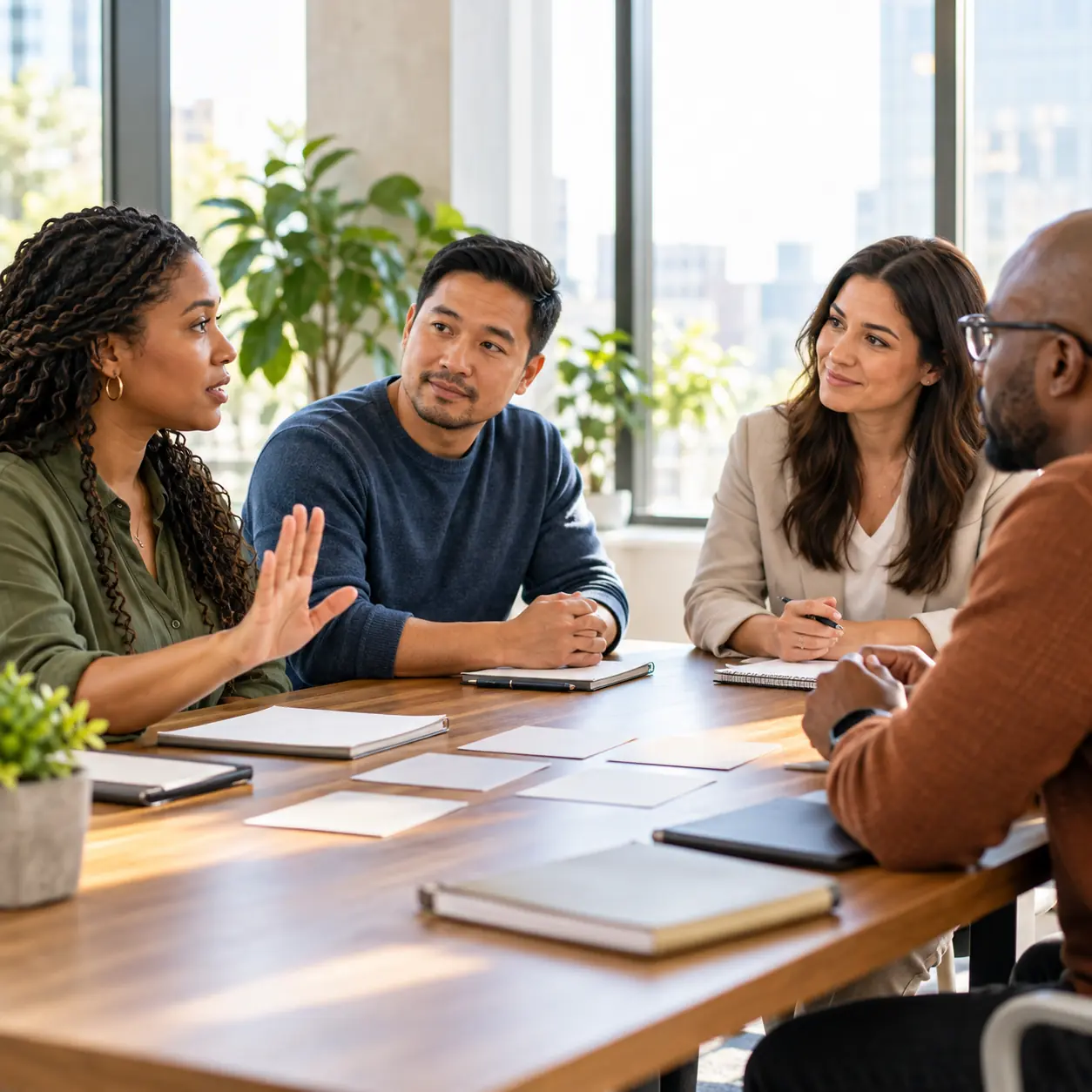 Employees considering how to respond when witnessing concerning workplace behaviour